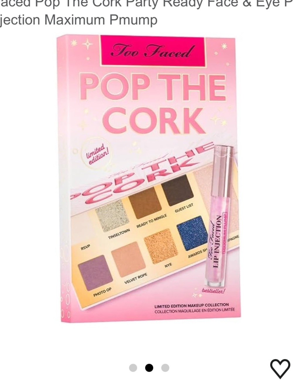Too Faced Pop The Cork Party Ready Face & Eye Palette Lip Injection